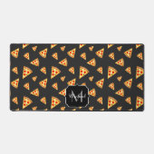 Cool fun pizza plakjes patroon donkergrijs Monogra Bureaumat (Voorkant)