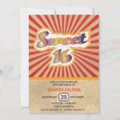 Cool fun retro typografie lief 16 kaart (Voorkant)