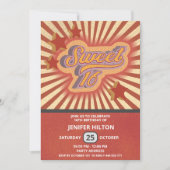 Cool fun retro typografie lief 16 kaart (Voorkant)