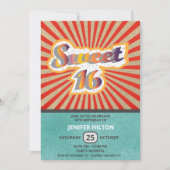 Cool fun retro typografie lief 16 kaart (Voorkant)