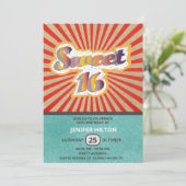 Cool fun retro typografie lief 16 kaart (Staand voorkant)