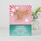 Cool fun retro typografie lief 16 kaart (Staand voorkant)