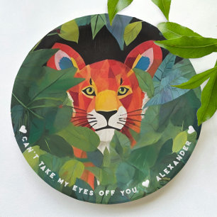Cool Fun Sinaasappel Safari Tijger Kleurrijke Oerw Papieren Bordje