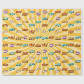 Cool Fun Teenage Woorden Cadeaupapier (Vlak)