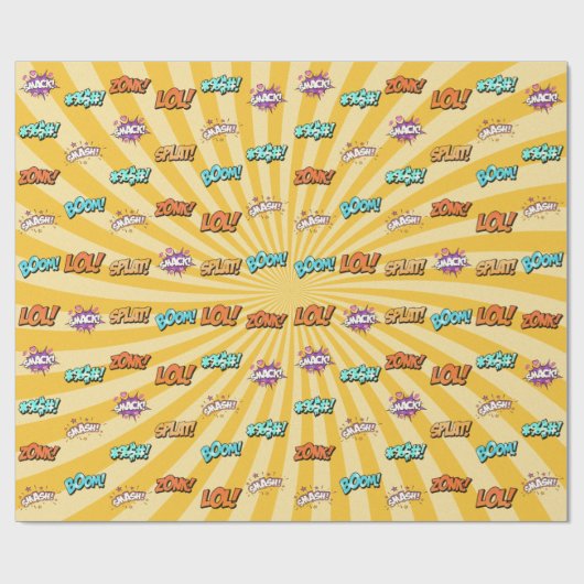 Cool Fun Teenage Woorden Cadeaupapier (Vlak)