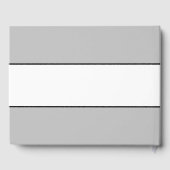 Cool Fun Winter Grijs Wit Strepen "Noordpool" Gastenboek (Achterkant)