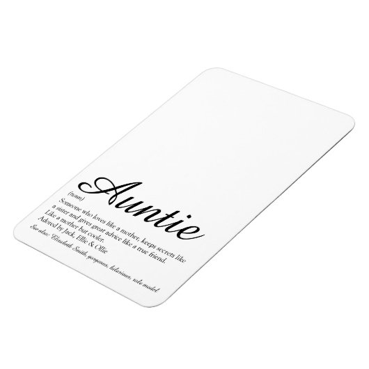 Cool Fun World's Best Ever tante Definition Magneet (Linkerzijde)