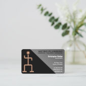 Cool Fun Zwart Grijs Loodgieter Loodgieter Visitek Visitekaartje (Staand voorkant)