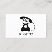 Cool Fun zwart wit Bel me telefoon Visitekaartje (Achterkant)