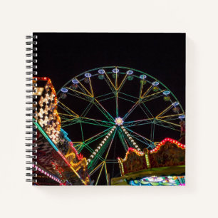 Cool Funfair bij nacht Notitieboek