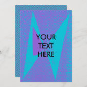 Cool Funky Abstract Halftone Zine Style Blank Kaar Feestdagenkaart (Voorkant / Achterkant)