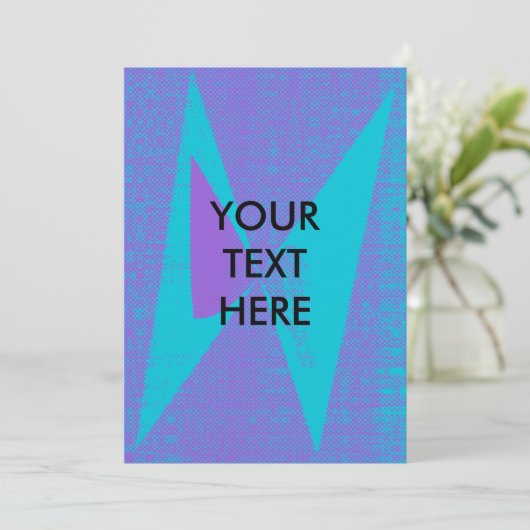 Cool Funky Abstract Halftone Zine Style Blank Kaar Feestdagenkaart (Staand voorkant)