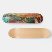 Cool Funky Abstracte Kunst Persoonlijk Skateboard (Horizontaal)