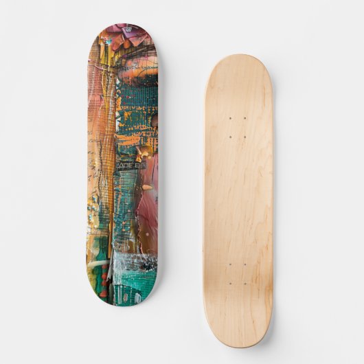 Cool Funky Abstracte Kunst Persoonlijk Skateboard (Voorkant)