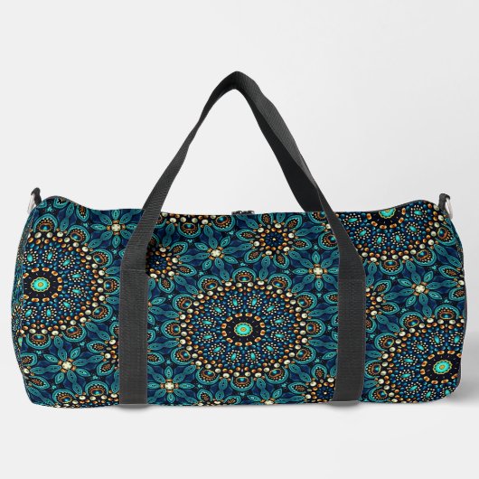 Cool Funky Blauwgroen Abstract Dot Art Pattern Plunjezak (Voorkant)