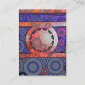 Cool Funky Cirky Star Mosaic Pattern Indigo Red Visitekaartje (Achterkant)