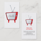cool funky design voor een retro- tv visitekaartje (Voorkant / Achterkant)