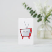 cool funky design voor een retro- tv visitekaartje (Staand voorkant)