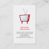 cool funky design voor een retro- tv visitekaartje (Achterkant)