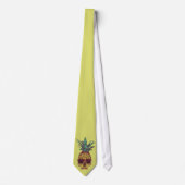 Cool Funky Geek Pineappel Punk Aangepaste Kleur Stropdas (Voorkant)