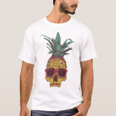 Cool Funky Geek Pineappel Punk Aangepaste Kleur T-shirt (Voorkant)
