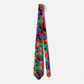 Cool Funky Hip Artsy Creatieve Moderne Kunst Schil Stropdas (Voorkant)