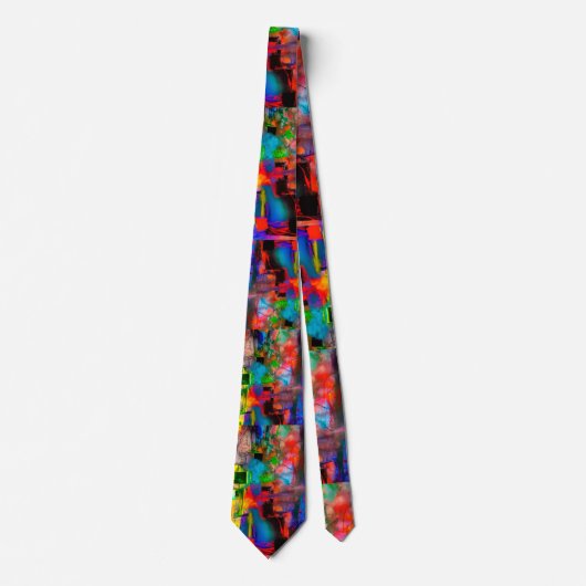 Cool Funky Hip Artsy Creatieve Moderne Kunst Schil Stropdas (Voorkant)