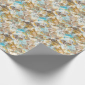 Cool Funky Modern Retro Polygon Mosaic Art Patroon Cadeaupapier (Hoek)