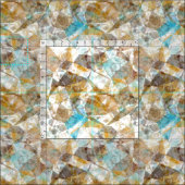 Cool Funky Modern Retro Polygon Mosaic Pattern Stof (Delen)