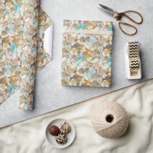 Cool Funky Modern Retro Polygoon Mozaïek Kunstpatr Cadeaupapier
