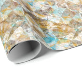 Cool Funky Modern Retro Polygoon Mozaïek Kunstpatr Cadeaupapier (Rol Hoek)