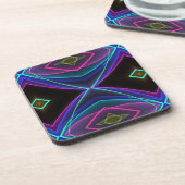 Cool Funky Neon Fluorescent Colour Pattern Drankjes Onderzetter (Linkerzijde)
