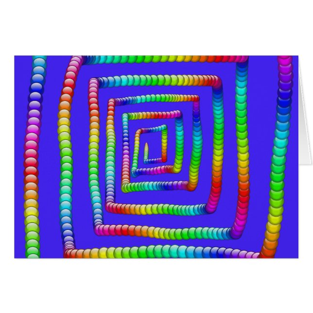Cool Funky Rainbow Maze Rolling Cirkelbollen Des (Voorkant Horizontaal)
