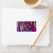 Cool Funky Rainbow Maze Rolling Marbles Design Etiket (Insitu)