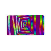 Cool Funky Rainbow Maze Rolling Marbles Design Etiket (Voorkant)