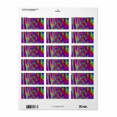 Cool Funky Rainbow Maze Rolling Marbles Design Etiket (Full Sheet)
