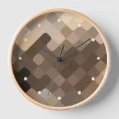 Cool Funky Taupe Beige Brown Mosaic Art Patroon (Voorkant)