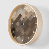 Cool Funky Taupe Beige Brown Mosaic Art Patroon (Hoek)
