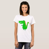 Cool Funny Alligator Primitive Art T-shirt (Voorkant volledig)