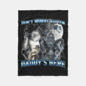 Cool Funny Alpha Wolf Meme Don't Worry Kitten Dadd Fleece Deken (Voorkant)