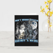 Cool Funny Alpha Wolf Meme Don't Worry Kitten Dadd Kaart (Gele Bloem)