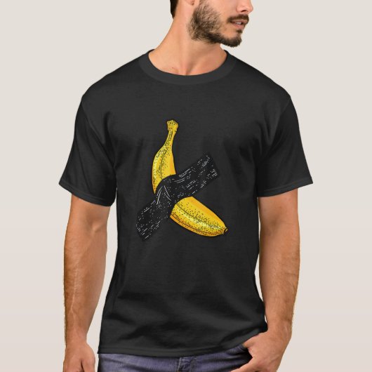 Cool Funny Banana gemonteerd met kleefband Graph T-shirt (Voorkant)