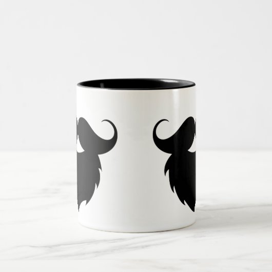 Cool Funny Beard Tweekleurige Koffiemok (Center)