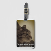 Cool & Funny Cat father meme Bagagelabel (Voorkant (verticaal))