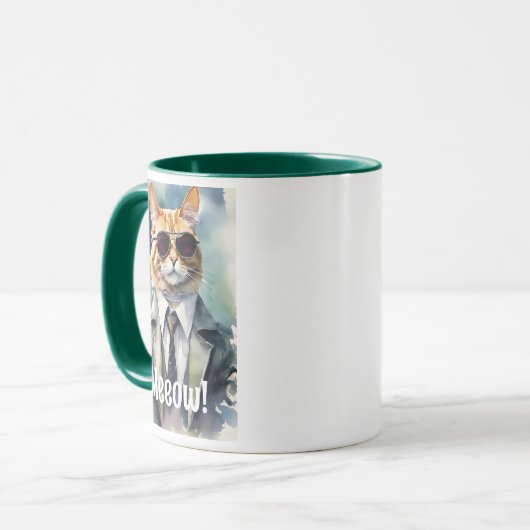 Cool Funny Cat Graphic Koffie Mok (Voorkant links)