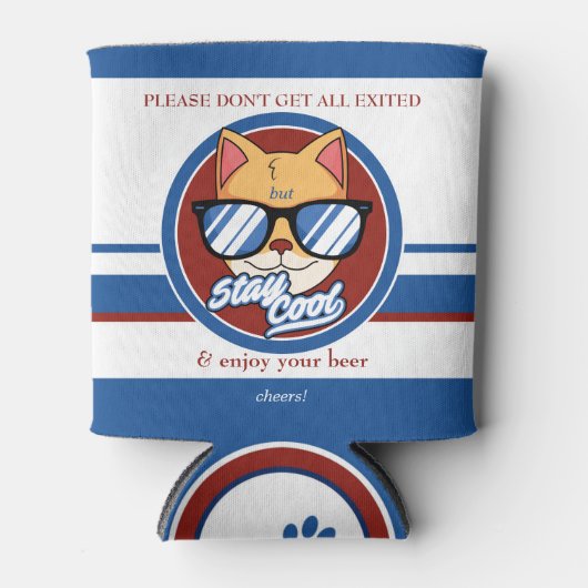 Cool Funny Cat Koelbox Blikjeskoeler (Voorkant)