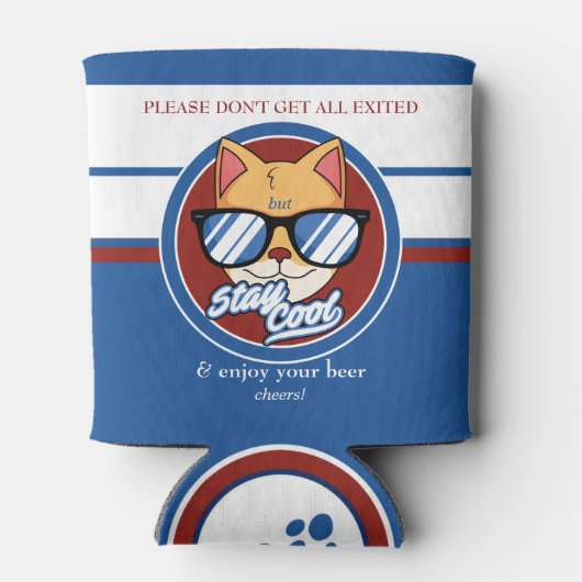 Cool Funny Cat Koelbox Blikjeskoeler (Achterkant)