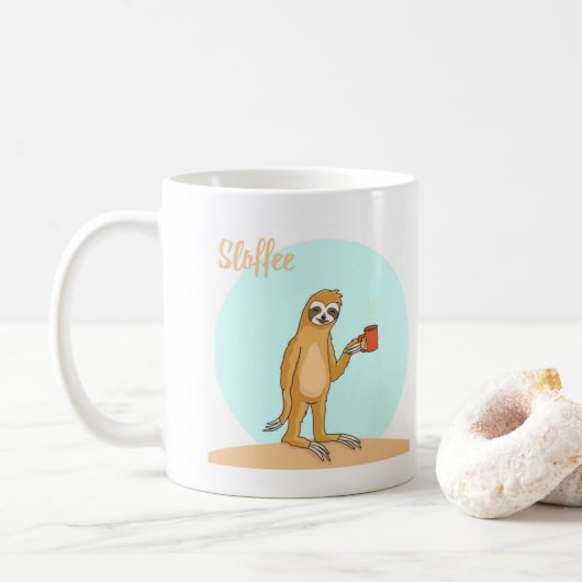 Cool Funny Coffee Lover Gezegde Koffiemok (Met donut)