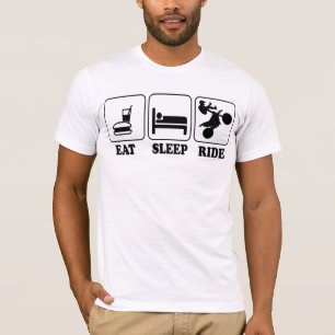 Cool Funny Eat, Sleep, Ride Motocross Custom Art T-shirt