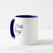 Cool Funny, First Wine Humor Pun Coffee Gifts M Mok (Voorkant links)